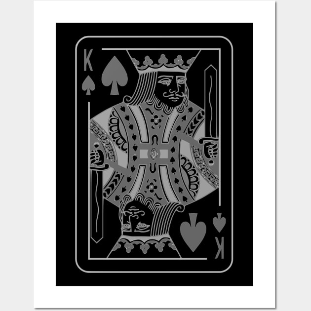 King of Spades Grayscale Wall Art by inotyler